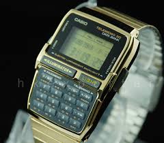 casio gold calculator watch