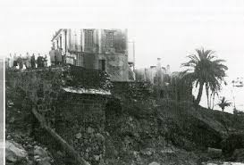 Puente del Llanito destrozado.