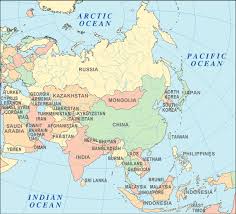 asia map with capitals