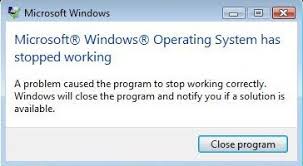 System has stopped working