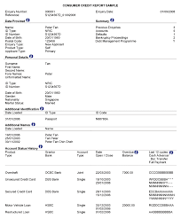 sample credit report