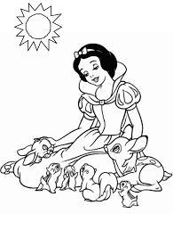snow white coloring pictures