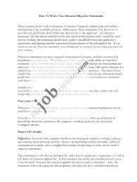 example resume objectives