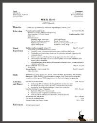 sample resume format