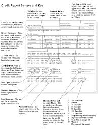 sample credit report