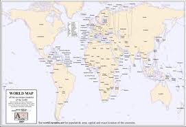 printable labeled world map