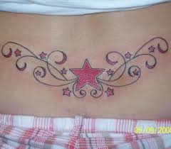 back tattoos of stars