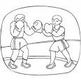 Boxing coloring page