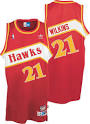Dominique Wilkins Jersey: adidas Red Throwback Swingman #21 ...