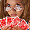 Smart woman - Playing her cards right... Poker-woman playing cards - Poker-woman