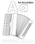 Accordion coloring page
