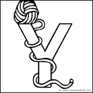 Alphabet Coloring Page Letter Y Yarn : Printables for Kids free ... 