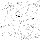 Starfish coloring page