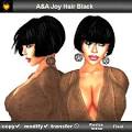 Second Life Marketplace - A&A Joy Hair Black (Color 1). Trendy