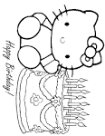 HELLO KITTY COLORING PAGES