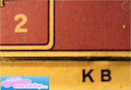 Firmenzeichen: KB, KBN, KB/BW Firmenlogo, das auf dem Spielzeug ab 1930 zu finden ist: Karl Bub Firmenlogo, das bis Mitte der 20er Jahre verwendet wurde: