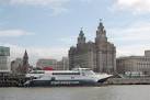 SJ3390 : Isle of Man ferry and the Liver Building. near to Seacombe, Wirral, - via Daymix