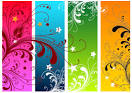 Colored Floral Background (