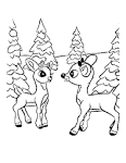 Reindeer coloring page