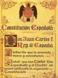 Constituci&oacute;n Espa&ntilde;ola original (con el &Aacute;guila de San Juan)