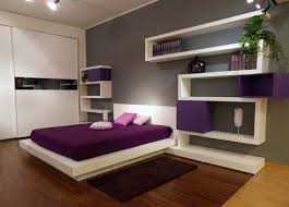 Modern Purple Bedroom Design Ideas White Bed and Purple ...