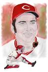 Johnny Bench Painting - Johnny Bench Fine Art Print - Steve Ramer - johnny-bench-steve-ramer