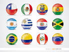 Copa America 2015 team flag balls - Free Vector