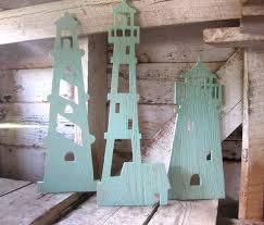 Lighthouse trio, wood, lighthouse, wall art, beach decor, nautical ...
