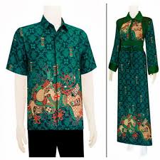 baju batik muslim sarimbit modern