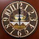Coffee Cafe Clock - Rustic Antique Look : Rustic Home Decorating ...