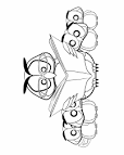 Reading coloring page