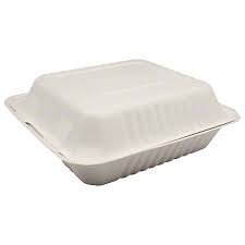 Karat® Compostable Bagasse 3 Compartment Container - 9 x 9