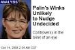 ... meaning of a wink is sparking plenty of controversy, writes Faye Fiore ... - palins-winks-unlikely-to-nudge-undecided