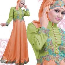 Baju Gamis Kombinasi Brokat | kaoskeren.net | Busana Muslim ...