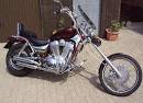 Suzuki Chopper Pictures -^- 14 degree raked wide glide chopper kit