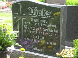 Grab von Helga Dirks (29.12.1960-19.08.1994), Friedhof Esens