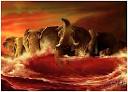 it were, the crimson tide.
