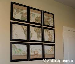 Over The Big Moon Map Wall Art