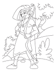 Archery coloring page