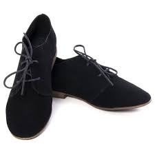 Breckelles SANDY21 Ballet Lace Up Oxfords Ballerina Shoes Flat ...