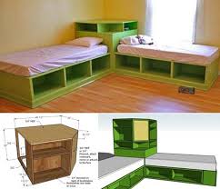 How to DIY Corner Unit for the Twin Storage Bed | iCreativeIdeas.com