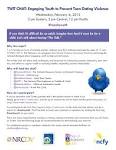 Join us! Teen Dating Violence Awareness Month Twitter Chat | Safe