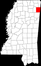 File:Map of Mississippi highlighting Itawamba County.svg ...
