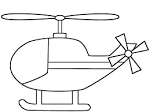 Helicopter coloring page