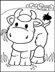 Cow coloring page