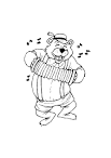 Accordion coloring page