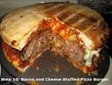 Bacon And Cheese Stuffed Pizza Burger | Geekologie