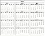 printable 2009 calendar