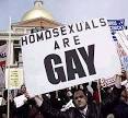 Homosexuals Are Gay - Protest Sign Picture