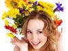 Mujer joven con una corona de flores. Peinado de primavera. stock ... - 9385737-mujer-joven-con-una-corona-de-flores-peinado-de-primavera